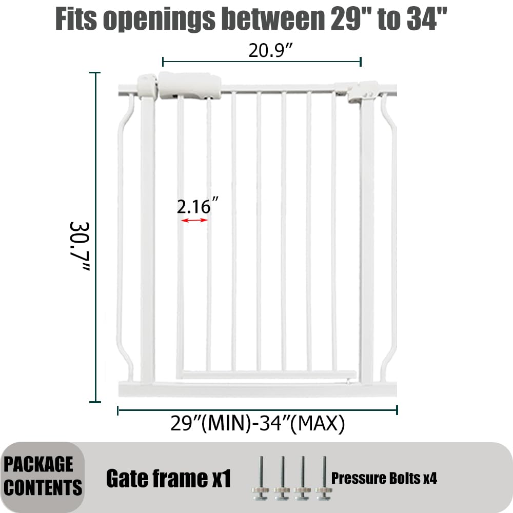 Thasamm gate walk-through features a 20.9-inch swing door for easy one-handed passage.