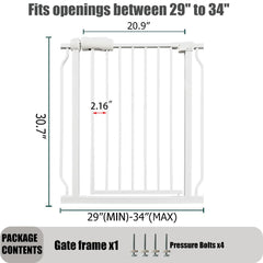 Thasamm gate walk-through features a 20.9-inch swing door for easy one-handed passage.