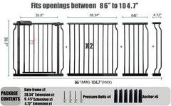 Thasamm heavy-duty gate with swing door for easy one-handed passage.