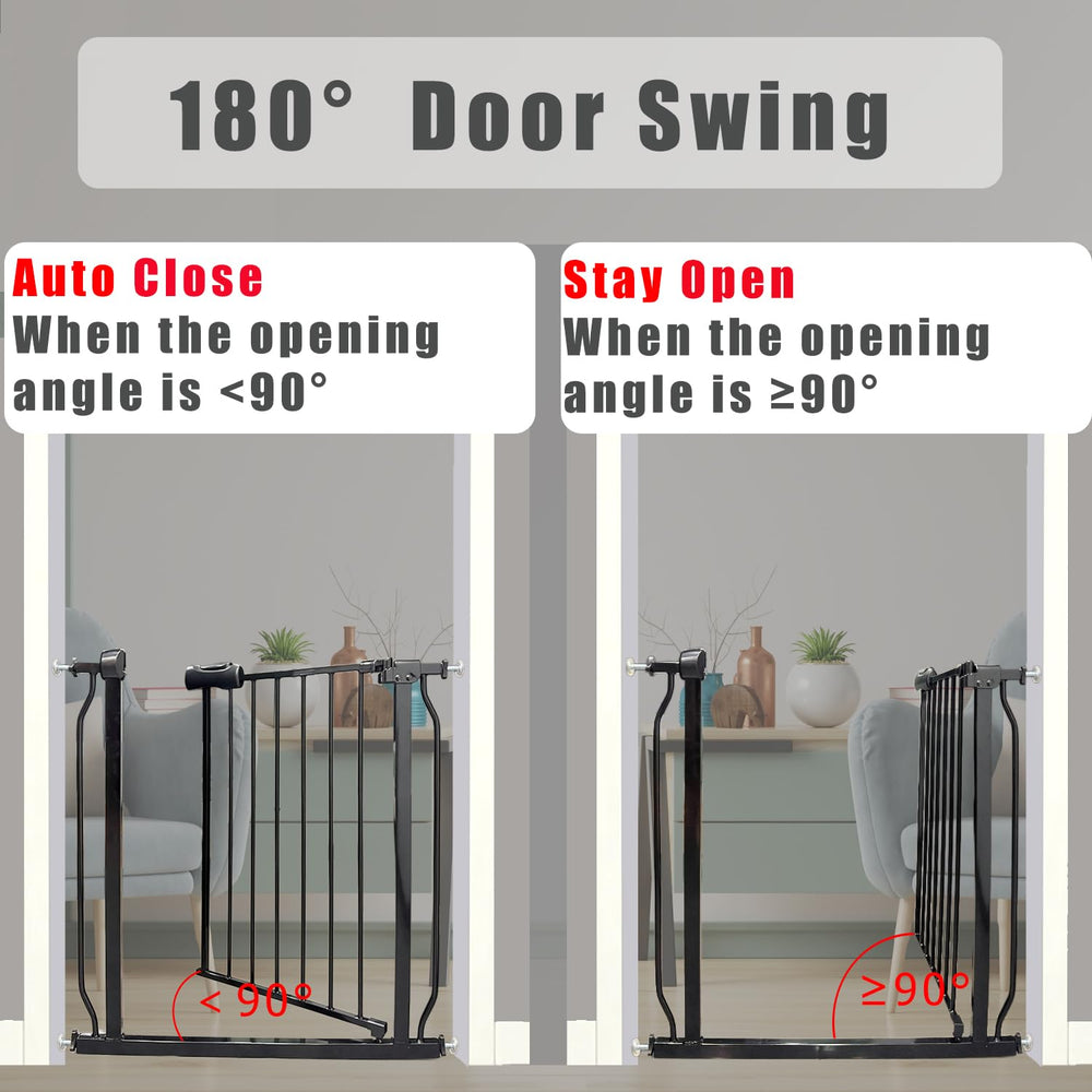 Thasamm heavy duty gate extensions installed demonstrate extra width for large openings.