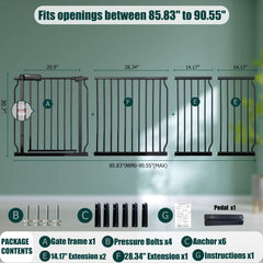 Thasamm heavy-duty gate swing door 20.9 inches for easy one-handed passage.