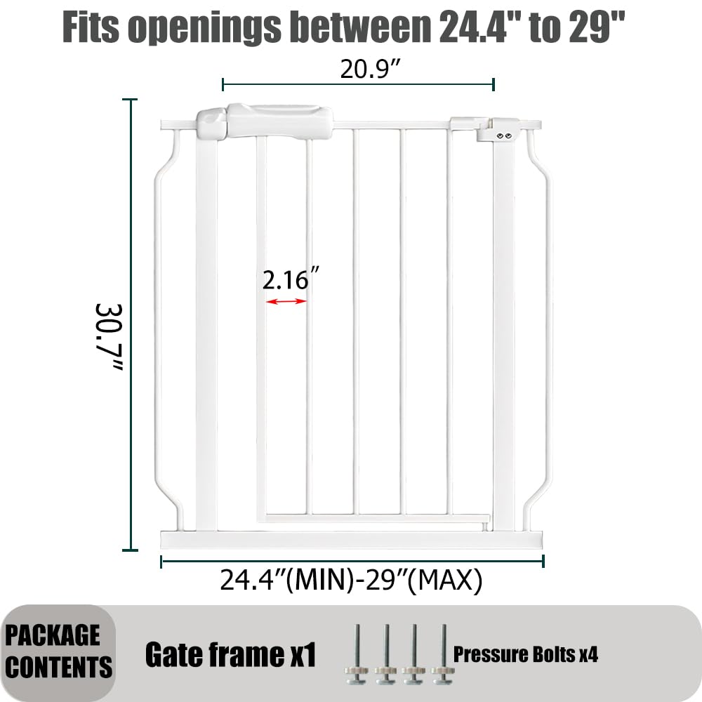 Thasamm pressure-mounted safety gate secures kids and pets without drilling