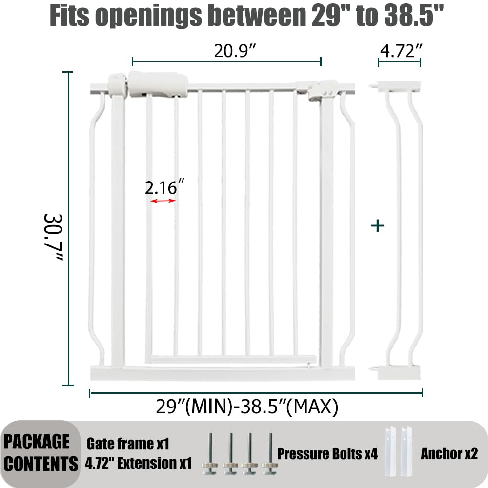 Thasamm Walk-Through Baby Gate shows convenient doorway access