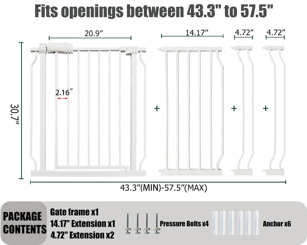 Thasamm walk-through gate stands 30 inches tall for safer upstairs hallways