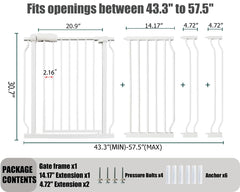 Thasamm walk-through gate stands 30 inches tall for safer upstairs hallways