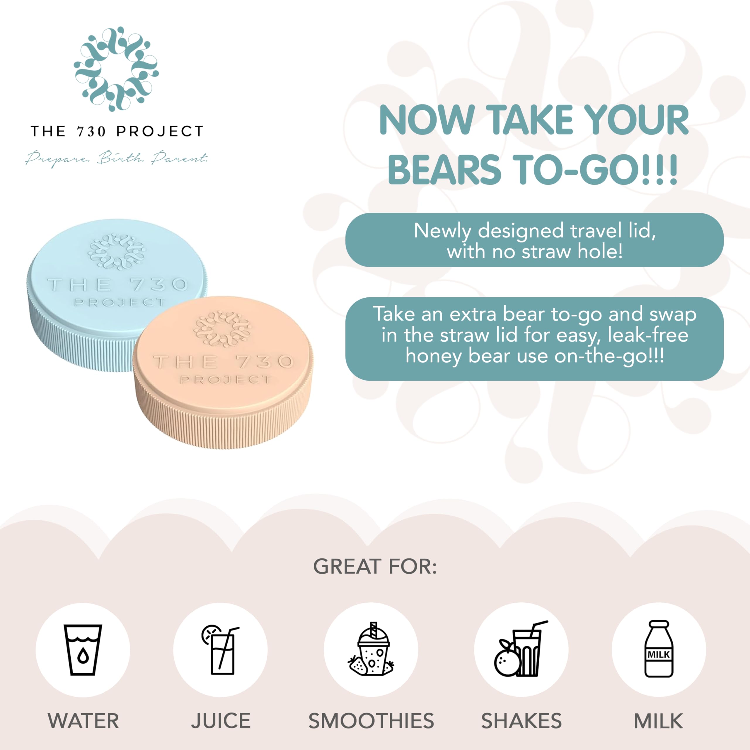 The Blizzard color option adds playful style to the Honey Bear Cup.