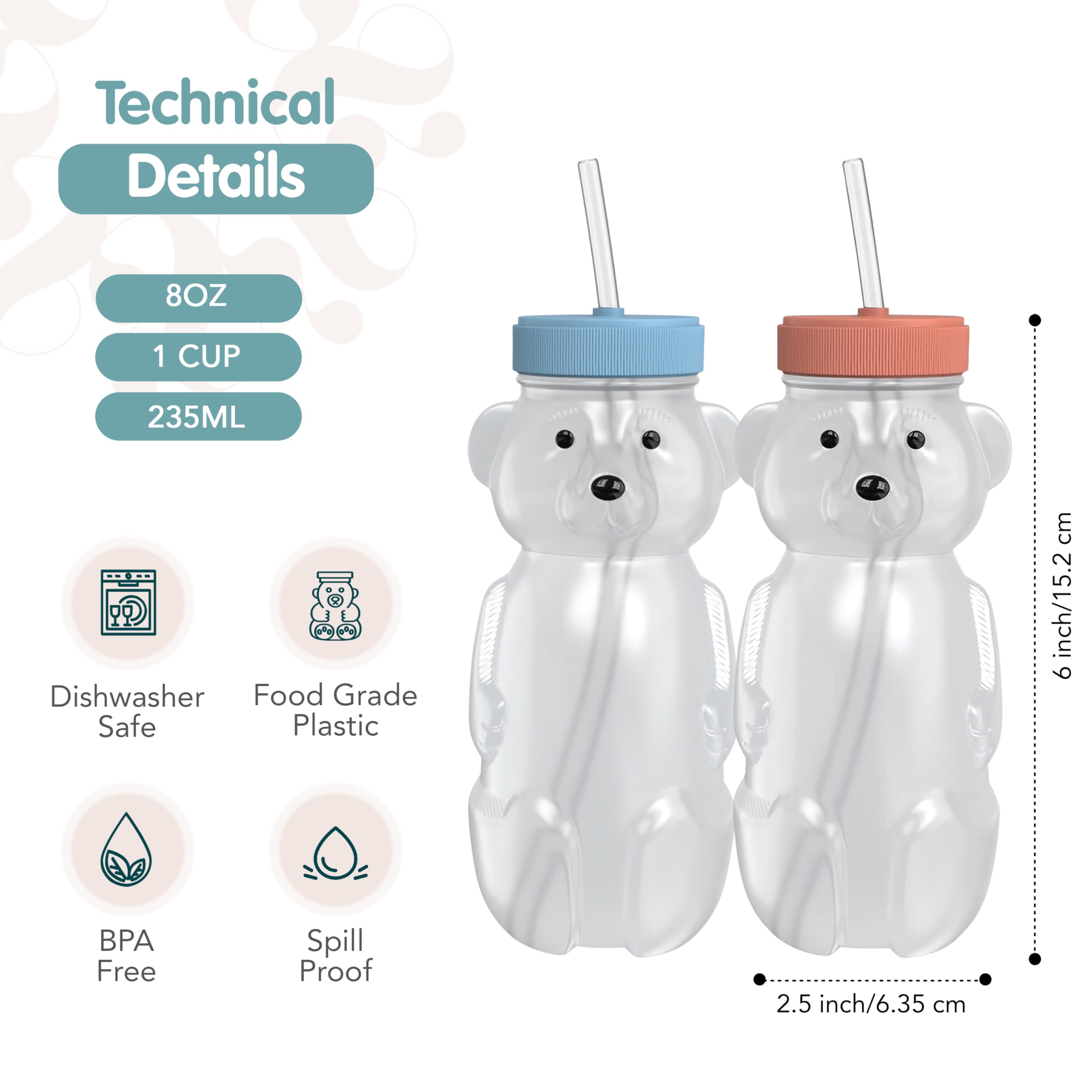 The 730 Project Honey Bear learning design helps kids practice straw use.