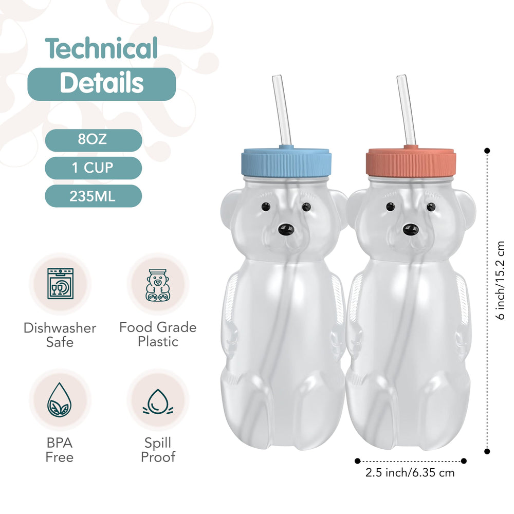 The 730 Project Honey Bear learning design helps kids practice straw use.