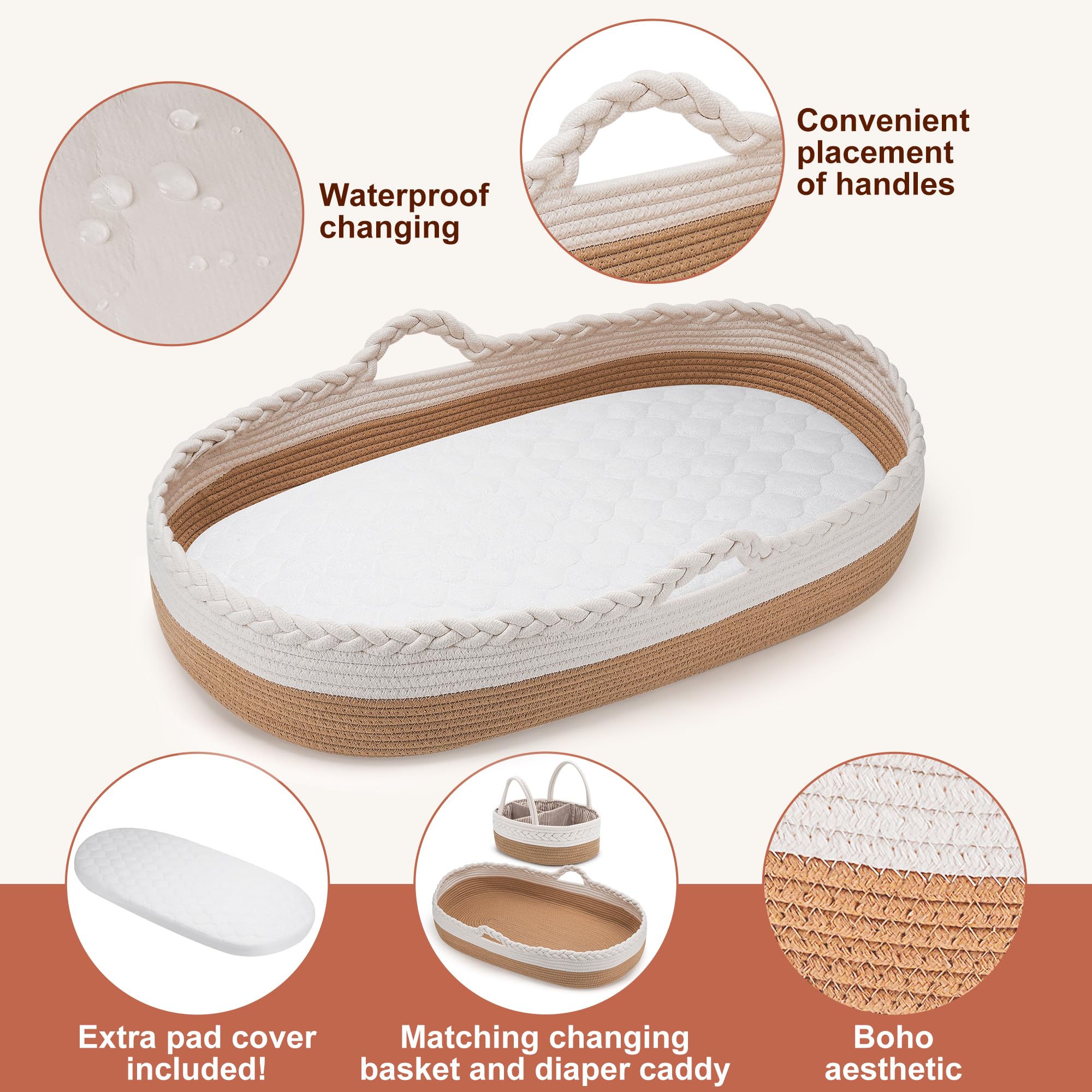 The Baby Wey Moses basket waterproof covers, easy to wash and reuse