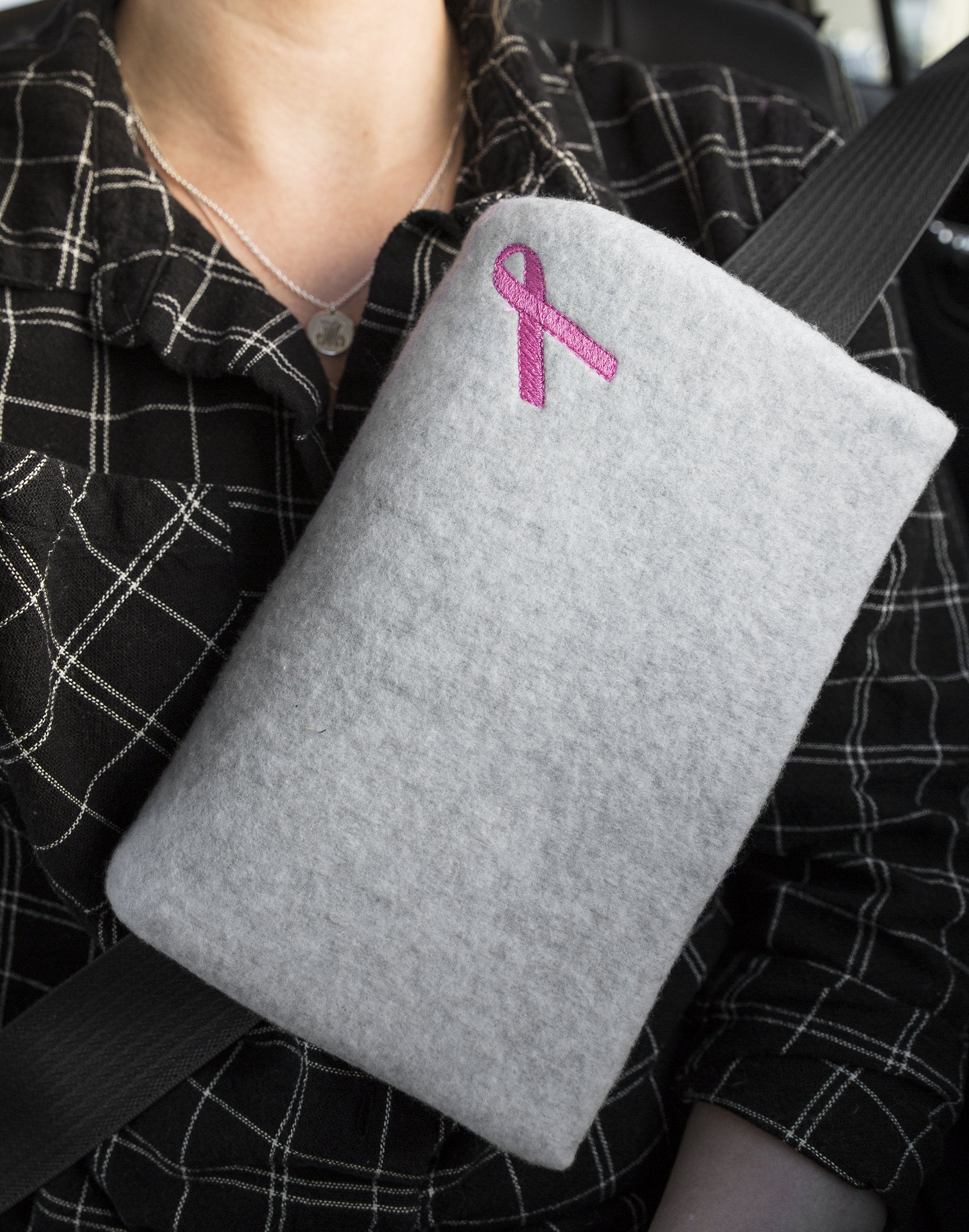The Breast and Chest Buddy front view mastectomy pillow provides gentle post-surgery comfort.