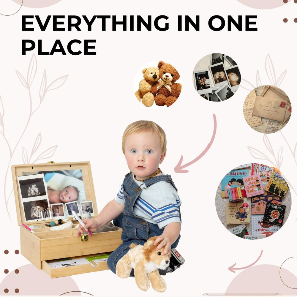 The Conscious Mom glass vials provide secure, labeled keepsake storage.