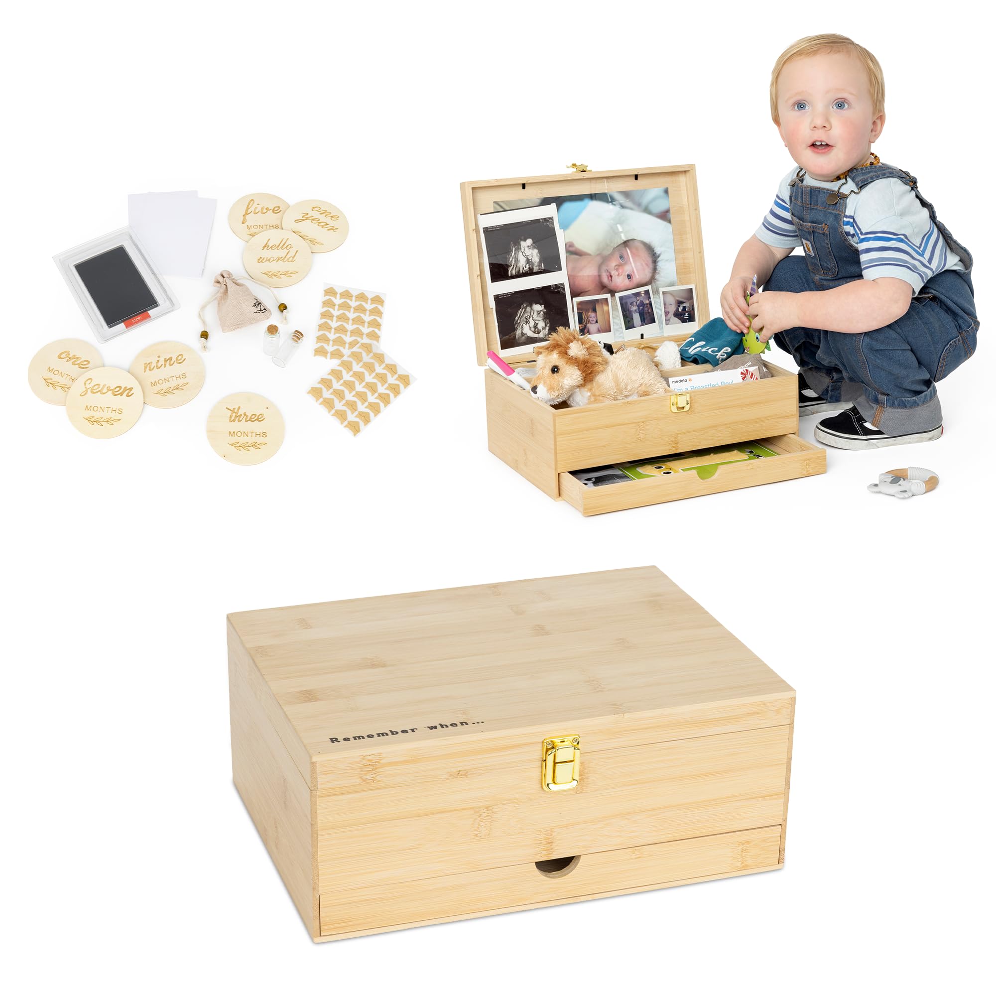 The Conscious Mom handprint kit inside ready to capture tiny prints.