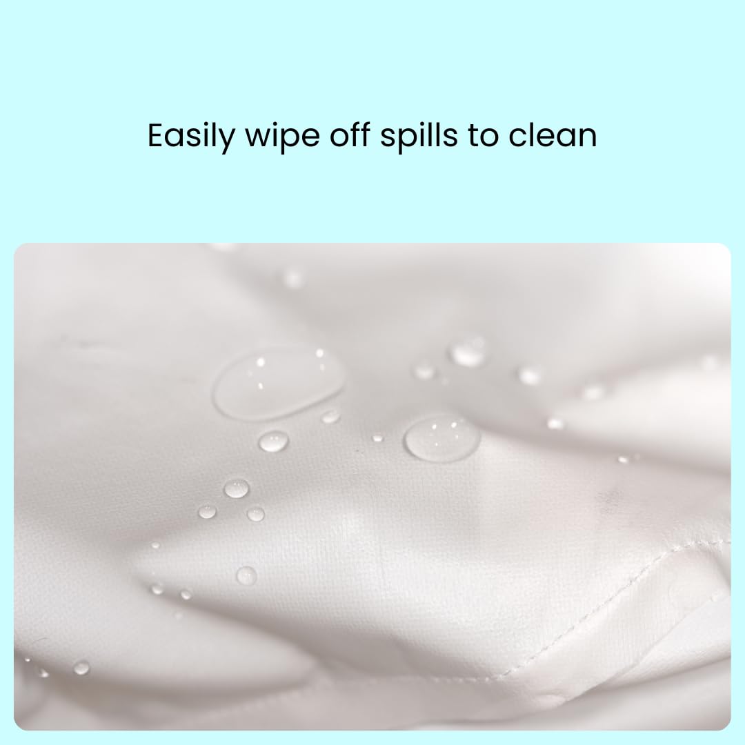 The Daisy Bee Waterproof Nursing Pillow Liner wipe clean shows quick maintenance after accidents.