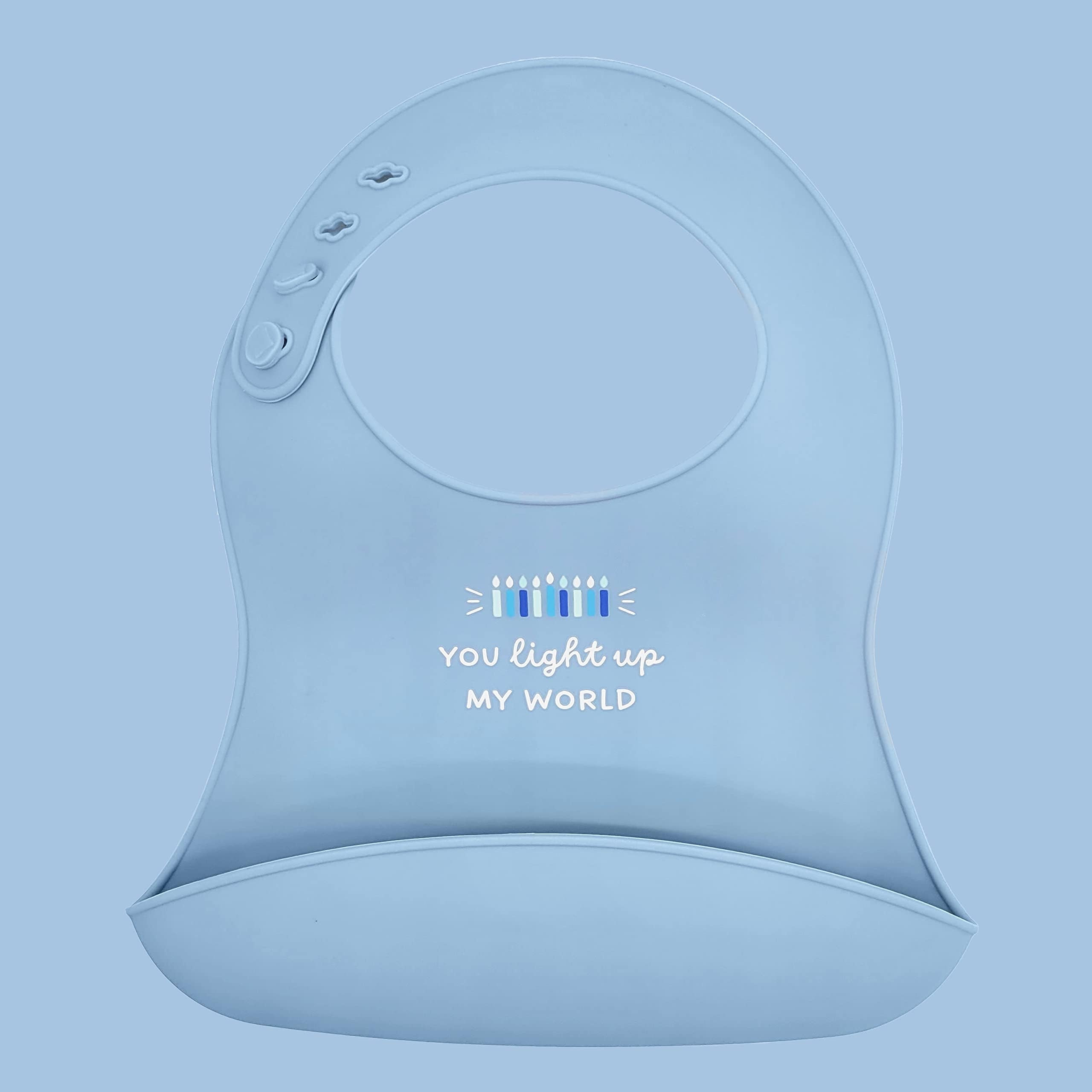 The Dreidel Company bib is easy to hand wash after festive meals.