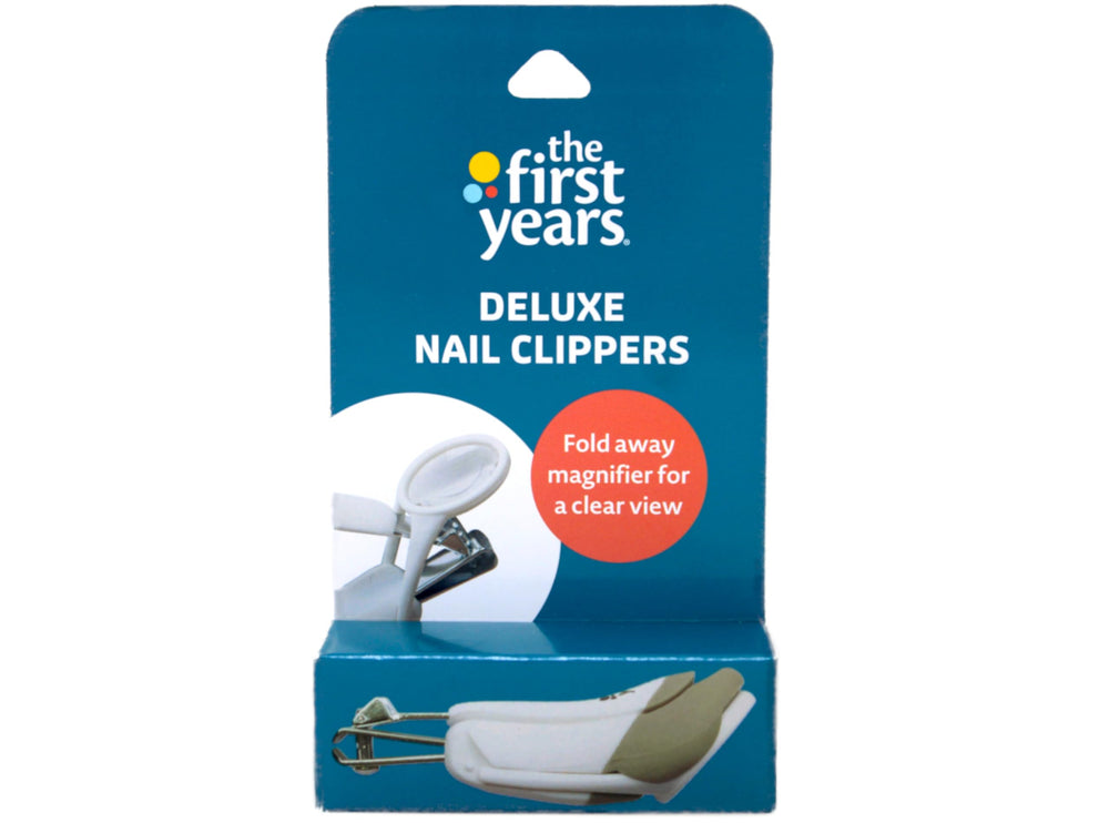 The First Years Deluxe Nail Clipper with fold-away magnifier for precise baby nail trimming