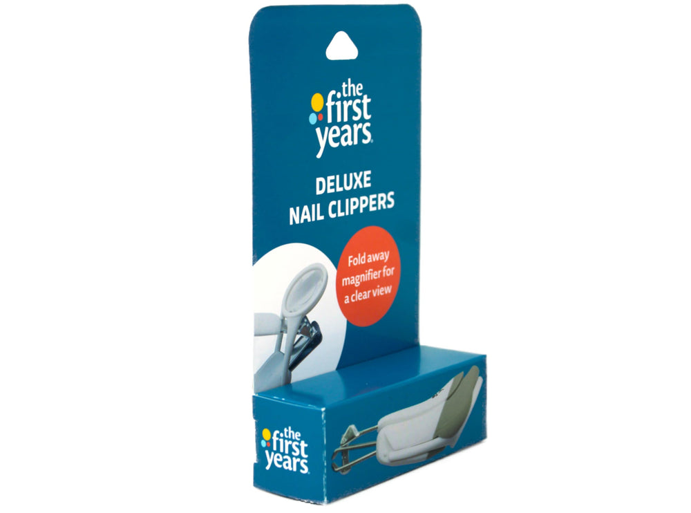 The First Years Deluxe Nail Clipper with precision stainless steel blades for clean cuts