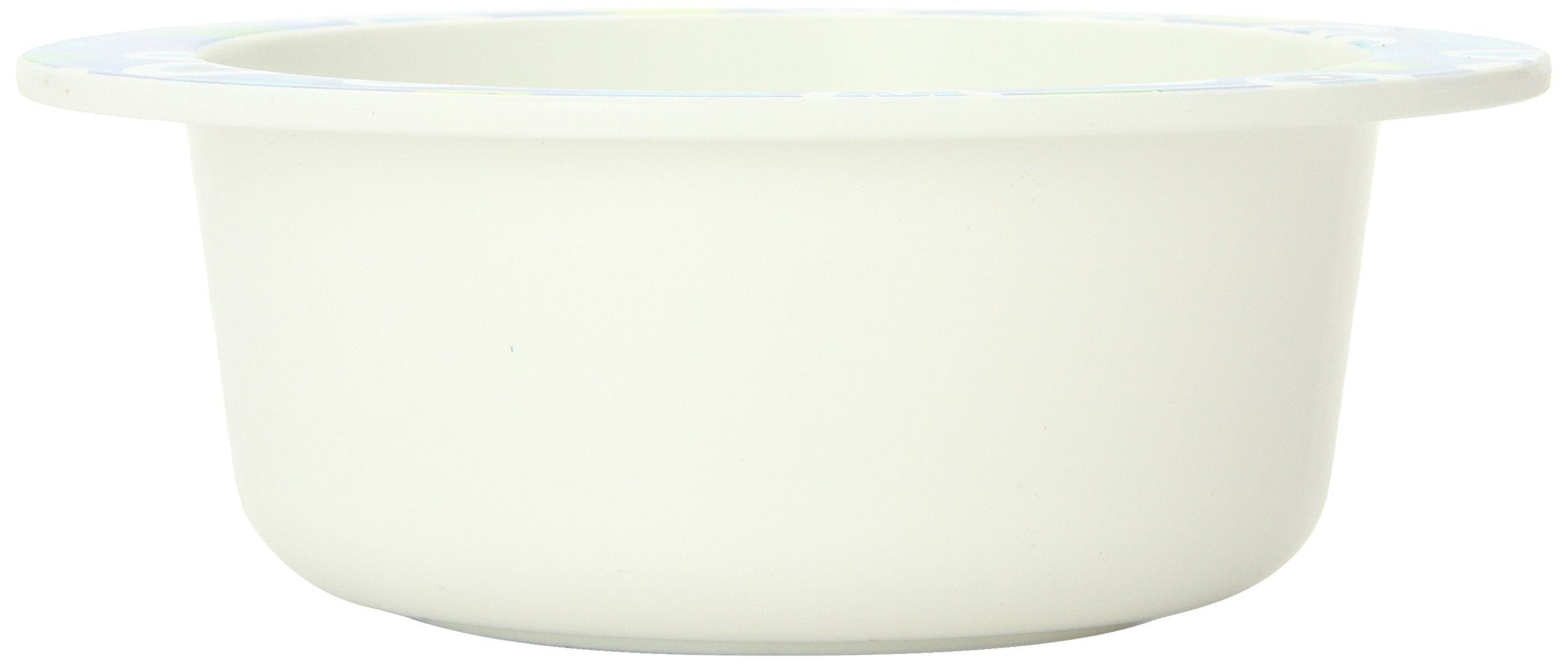 The First Years Disney Monsters Bowl Blue closeup highlights durable polypropylene for busy mealtimes.