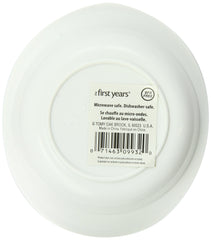 The First Years Disney Monsters Bowl Blue side view shows break-resistant design for everyday meals.