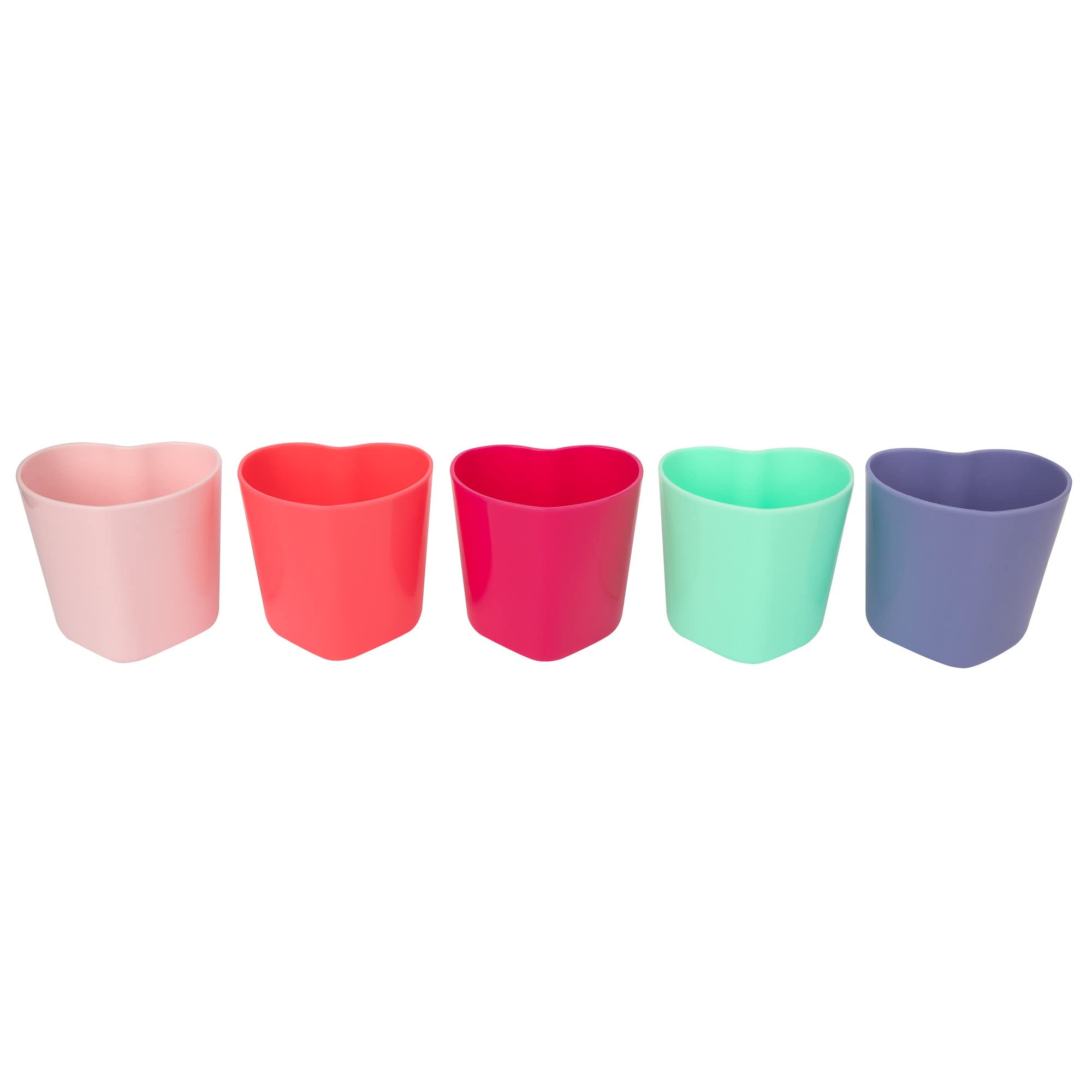 The First Years heart-shaped cups help little hands grip easily while sipping.