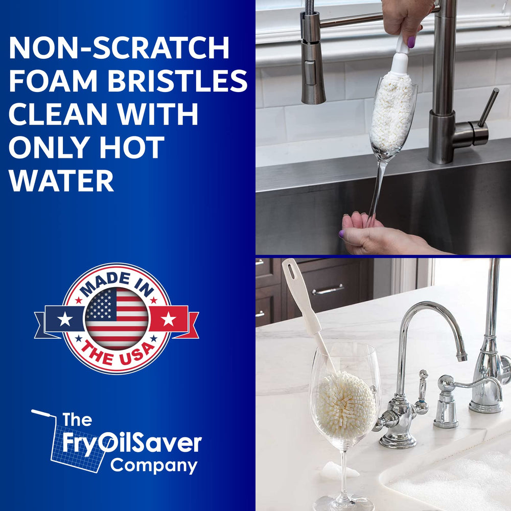 The FryOilSaver Co dishwasher-safe brush is built for repeated cleanings.
