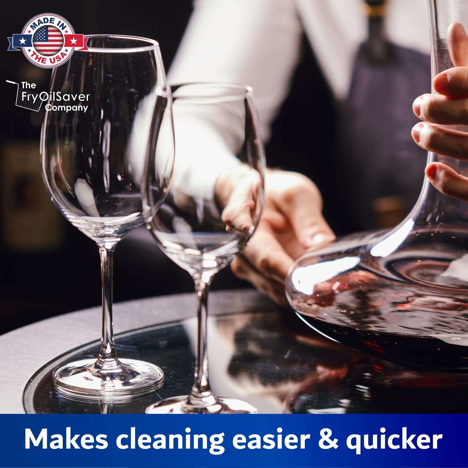The FryOilSaver Co foam bristles close-up shows durable, gentle bristles for delicate glassware.