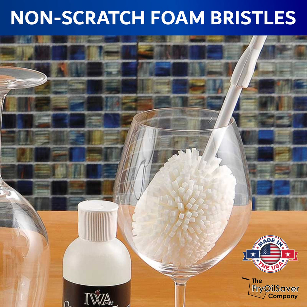 The FryOilSaver Co made-in-usa glass cleaning brush offers durable, long-lasting performance.