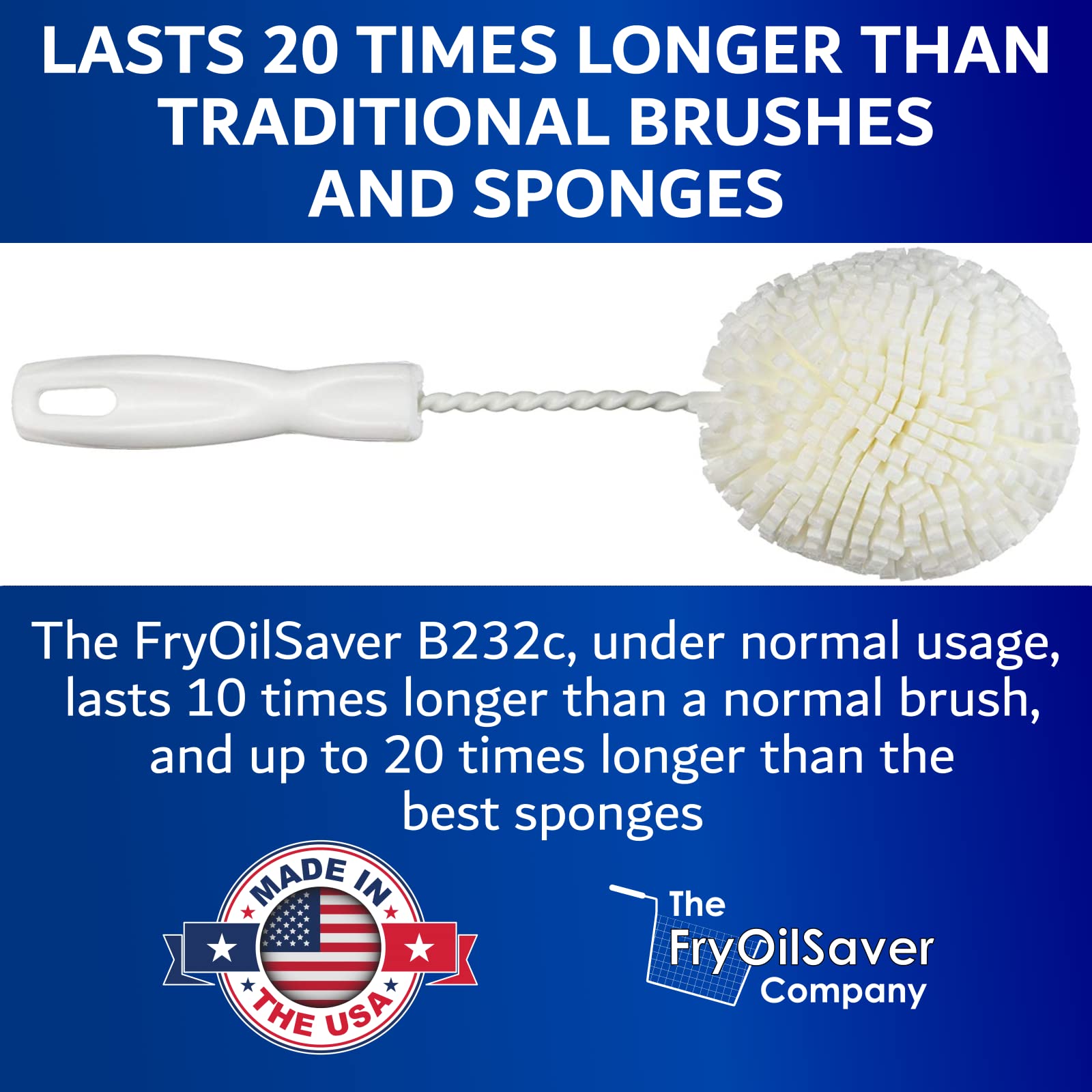 The FryOilSaver Co non-scratch bar glass cleaner protects surfaces while removing grime.