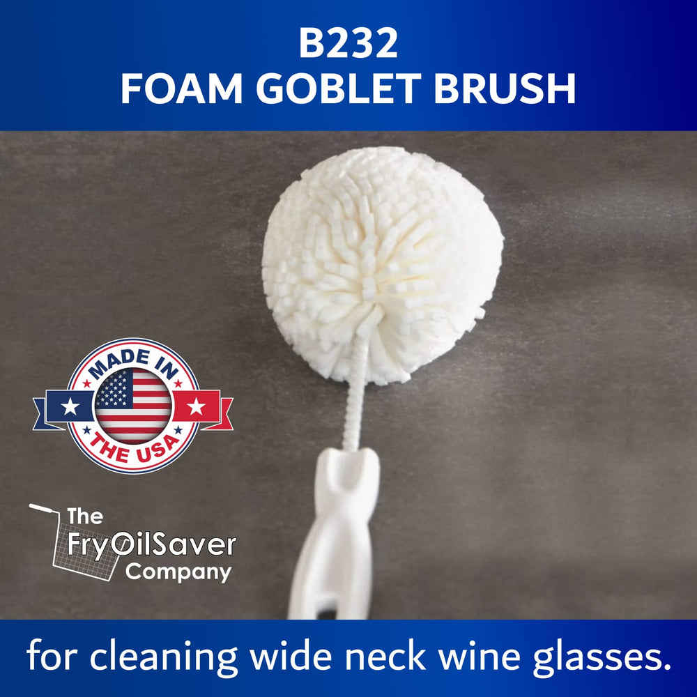 The FryOilSaver Co wine glass brush removes residue for crystal-clear stems.