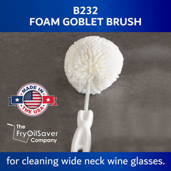 The FryOilSaver Co wine glass brush removes residue for crystal-clear stems.
