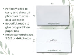 The Grandparent Gift Co. brag book back cover detail showcases a compact, gift-worthy keepsake.