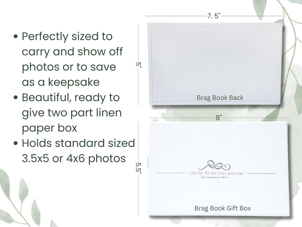 The Grandparent Gift Co. green satin ribbon adds a unisex, gift-ready touch.