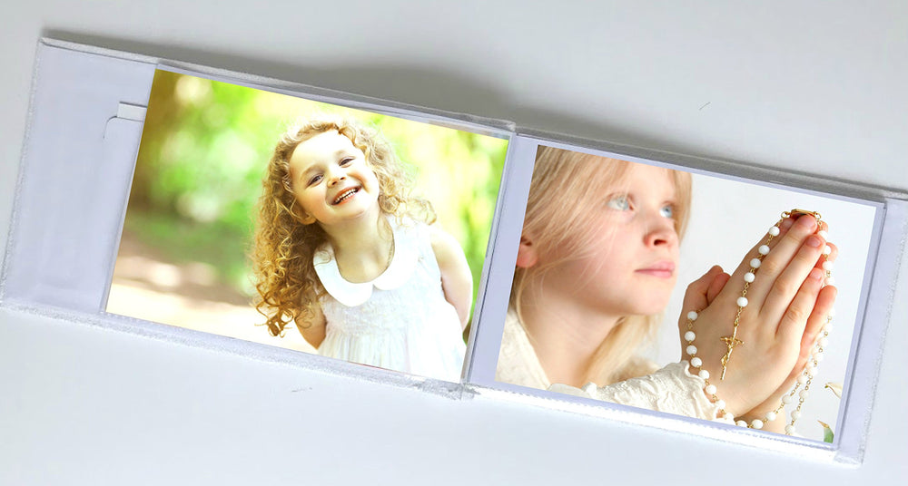 The Grandparent Gift Co Growing in Faith inside pages show 4x6 and 3.5x5 photo compatibility
