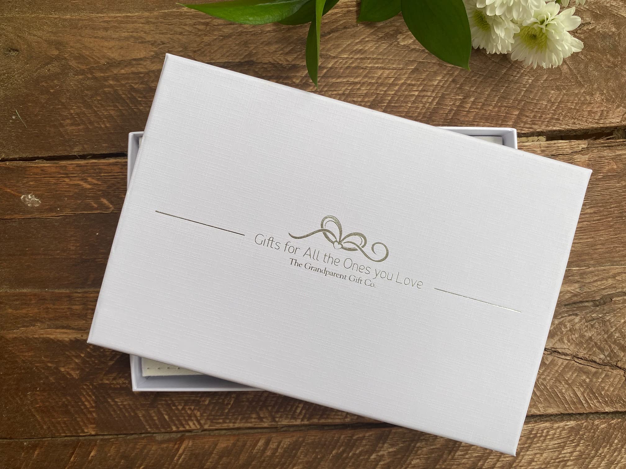 The Grandparent Gift Co Growing in Faith stitched edge detail adds heirloom appeal for gifting