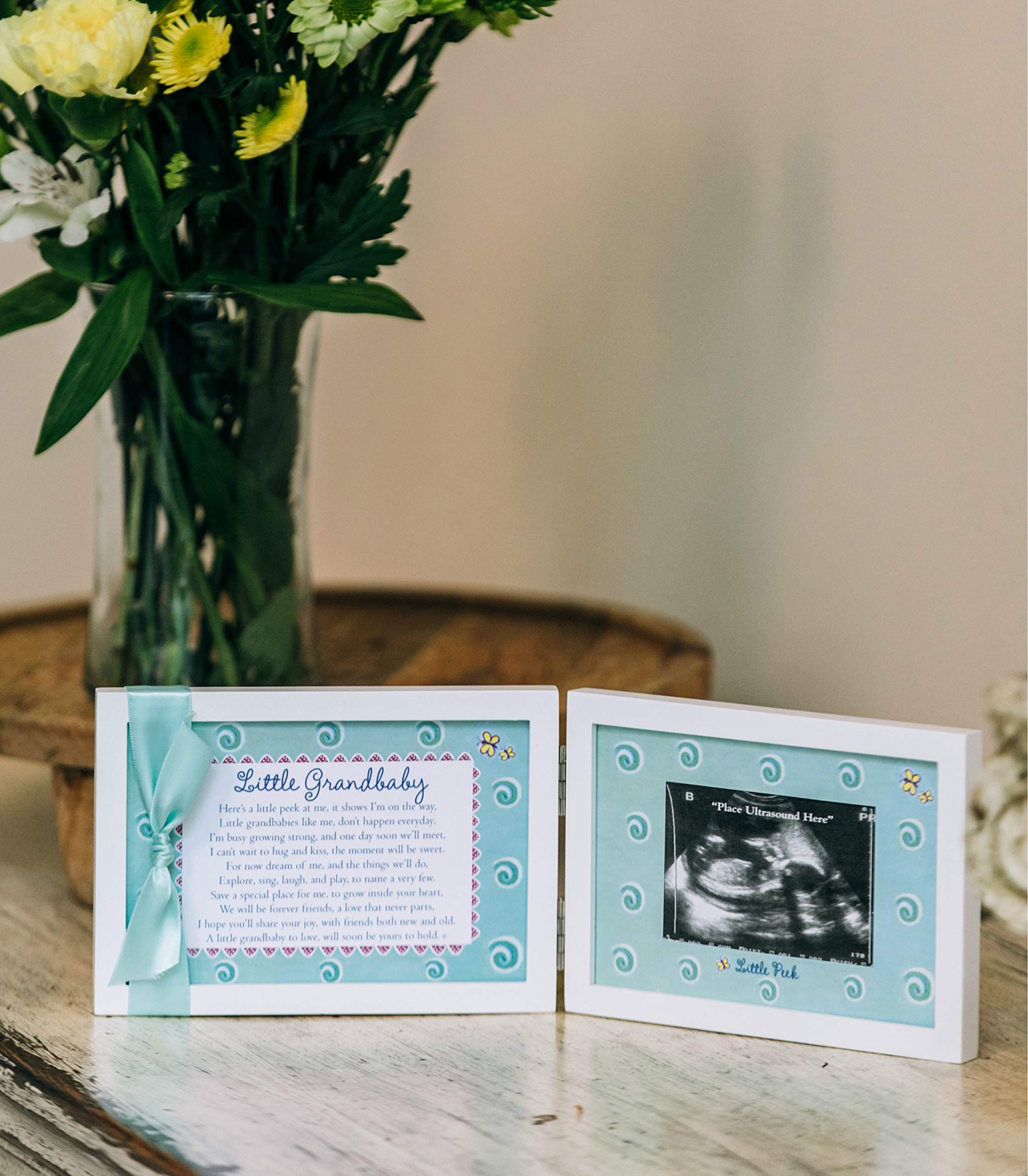 The Grandparent Gift Co Little Grandbaby frame outer 4x6 design with ultrasound opening