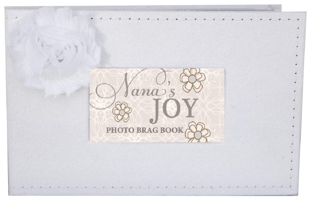 The Grandparent Gift Co. Nana Joy photo album cover with white stitching for cherished memories.