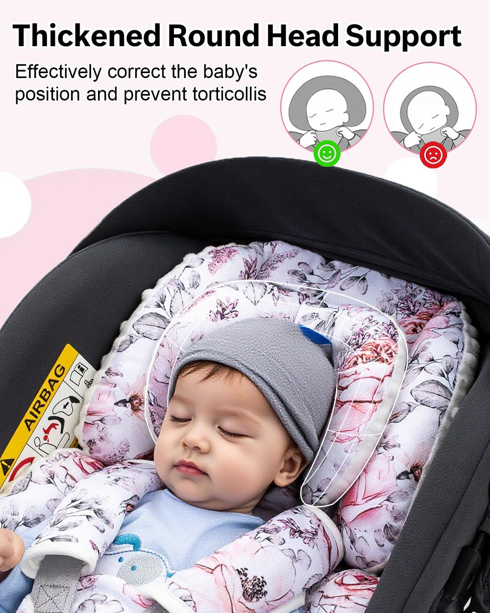 THE KENKYO breathable air mesh insert keeps baby cool in spring and summer trips.