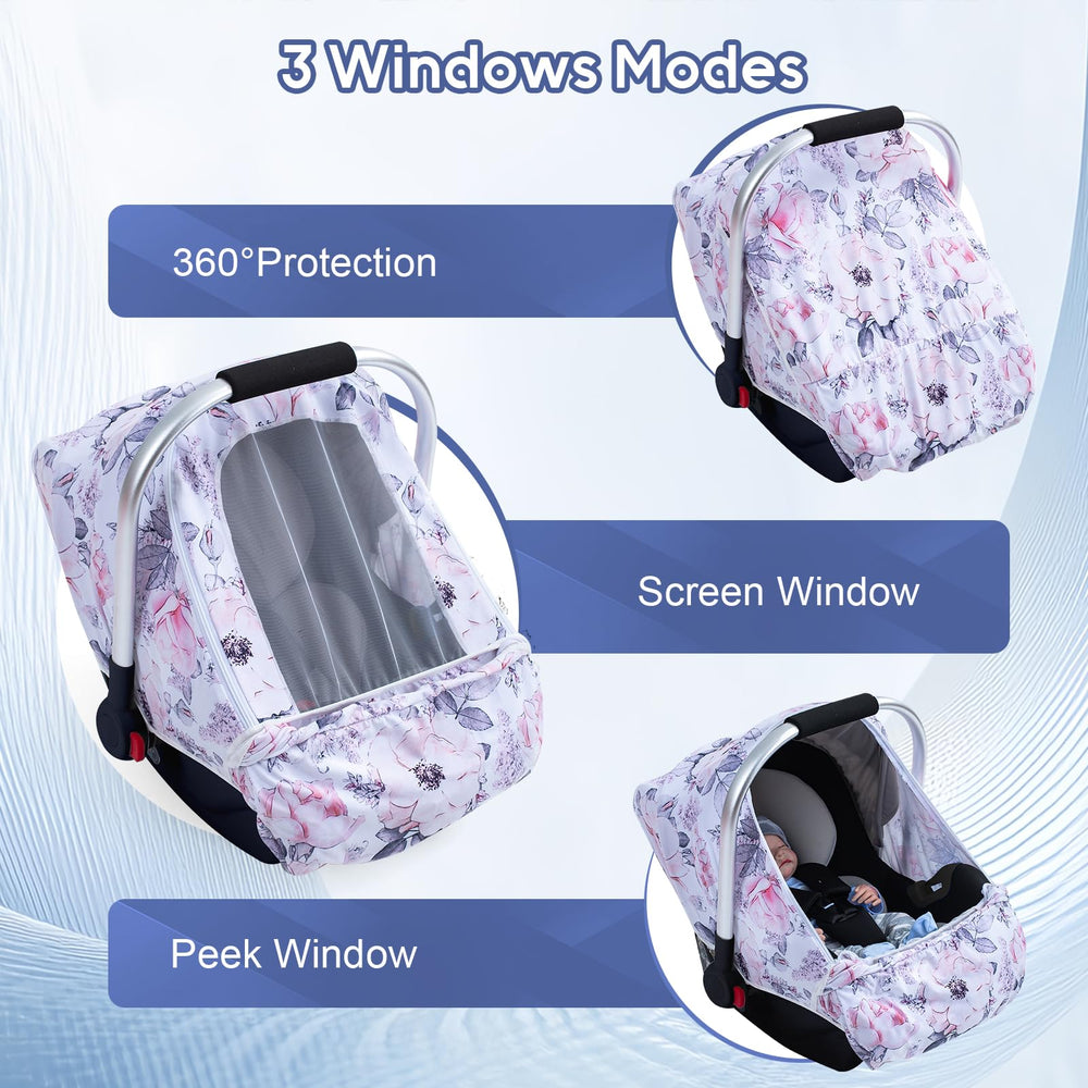 The KENKYO car seat cover highlights soft-touch rayon for gentle contact.