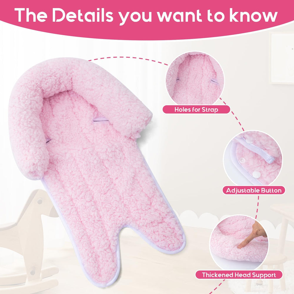 THE KENKYO car seat insert compatibility with 3-point and 5-point harness systems.