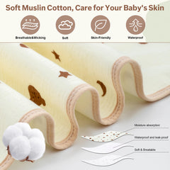 THE KENKYO 2-in-1 muslin cotton and velvet sides for quick moisture absorption