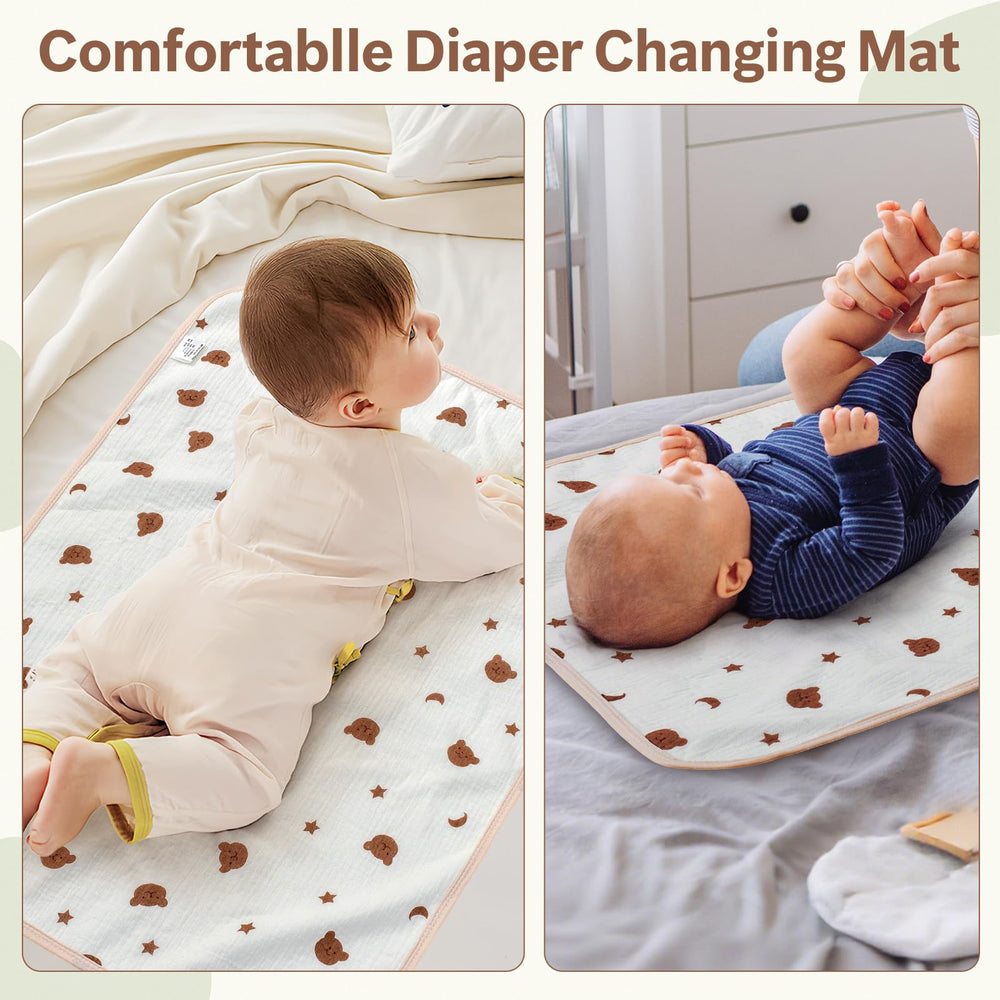 THE KENKYO changing pad draped over a bassinet for moisture protection