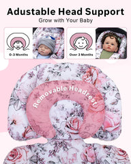 THE KENKYO double-sided insert with mink dot relieves baby tension and calms during travel.