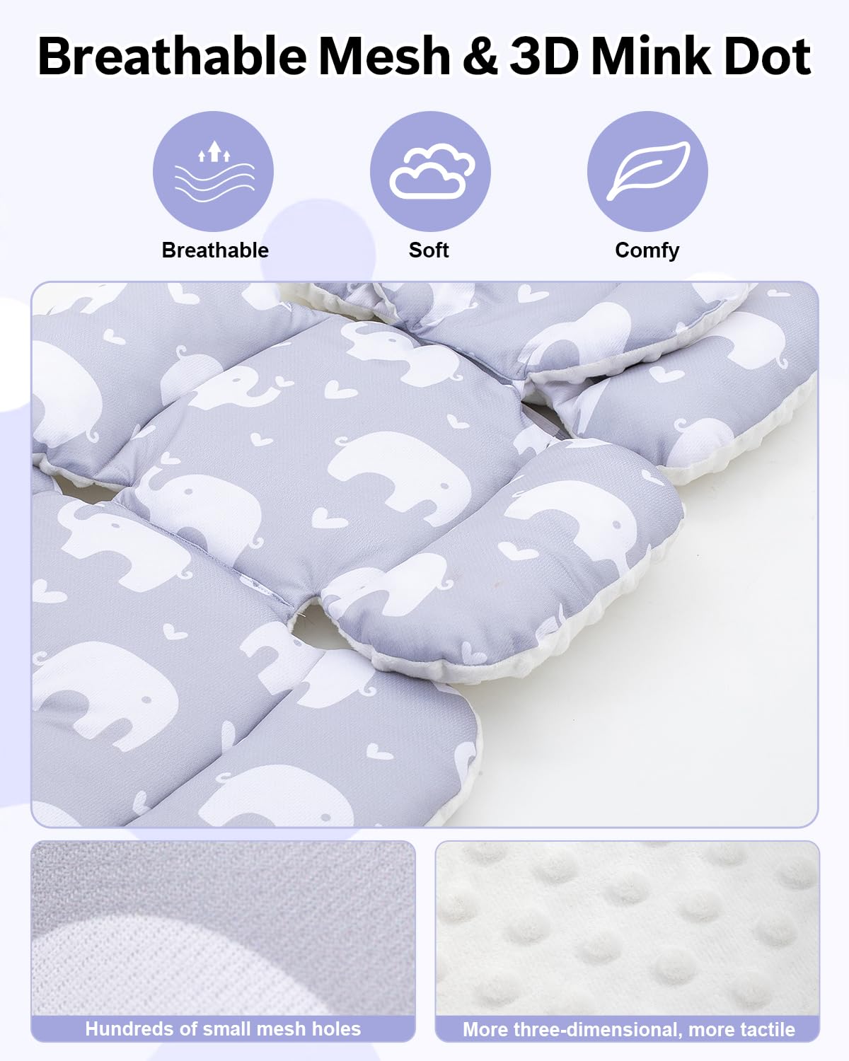 THE KENKYO ergonomic head-neck-support provides stable support for growing babies