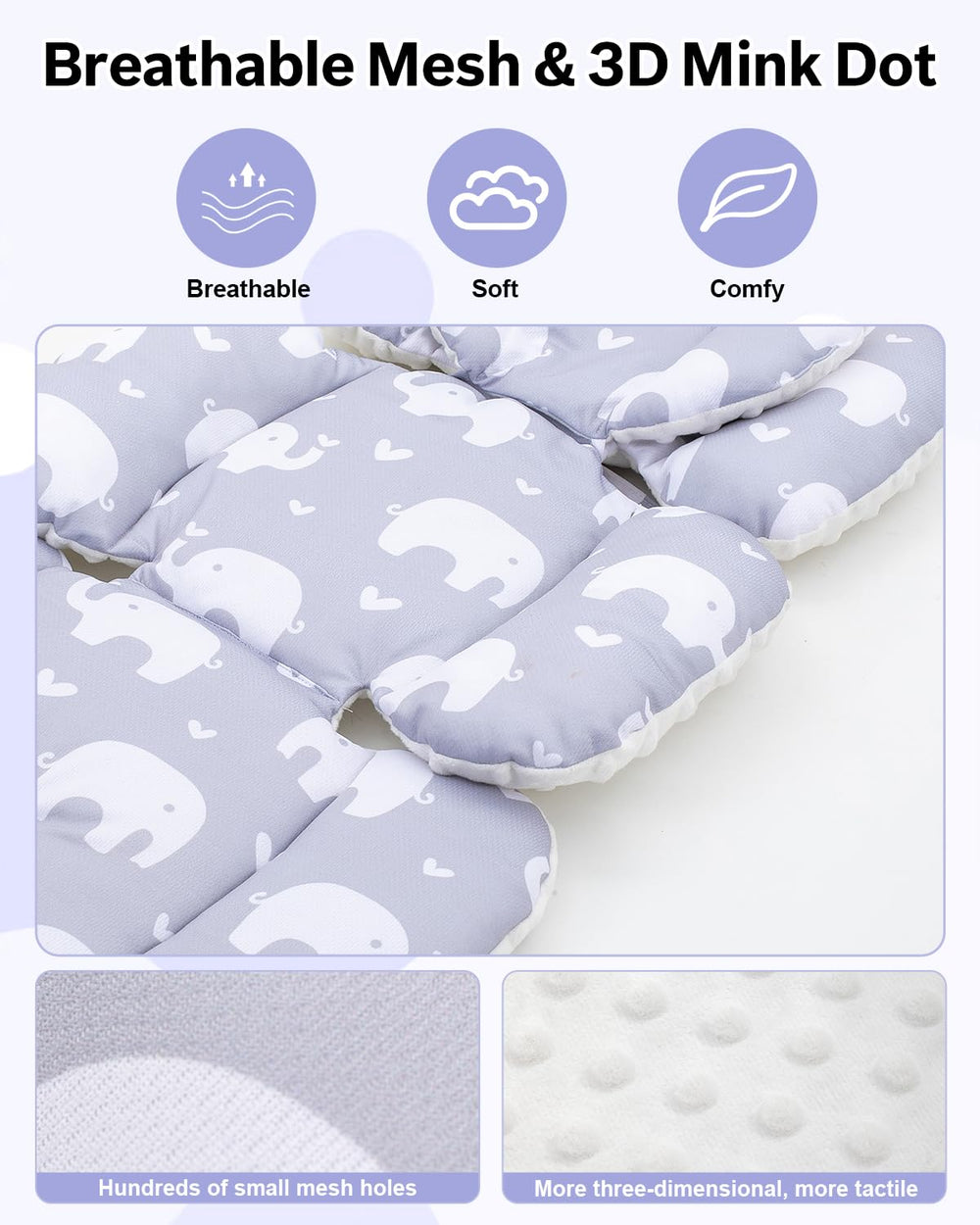 THE KENKYO ergonomic head-neck-support provides stable support for growing babies