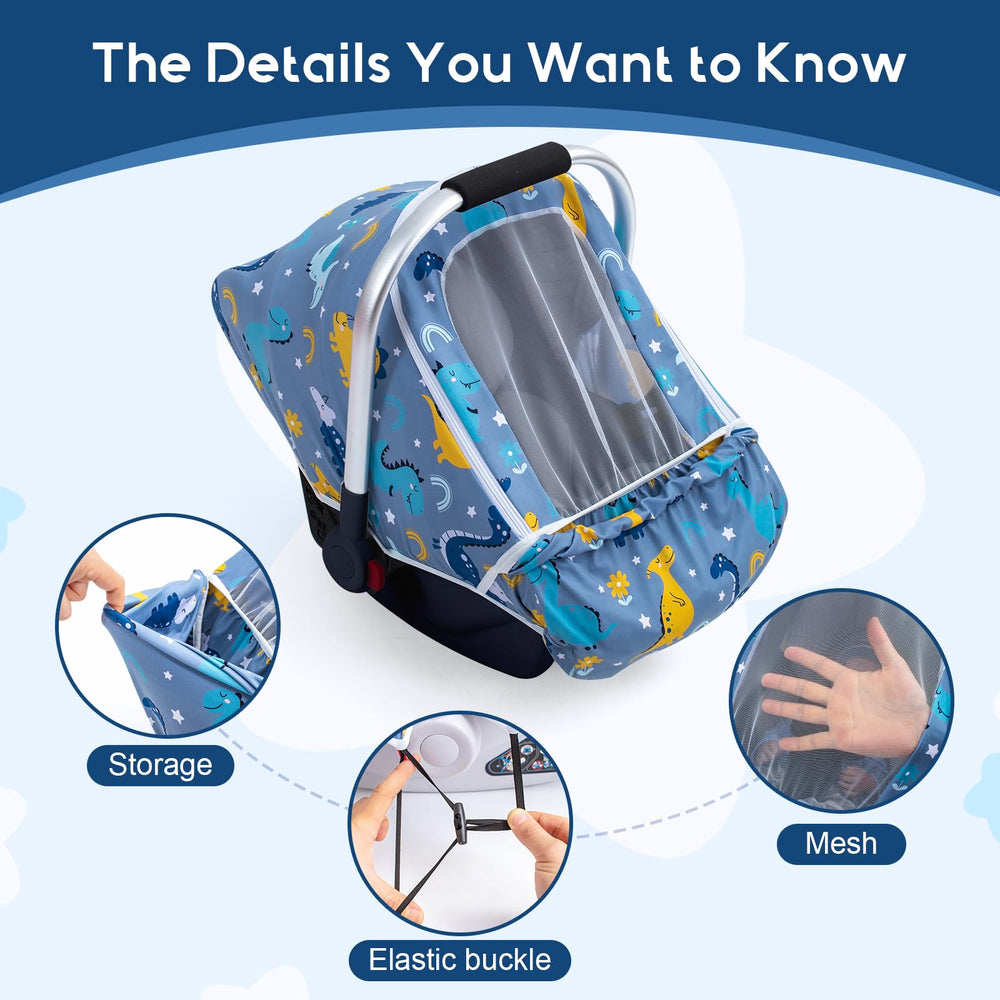 THE KENKYO front-pocket storage keeps wipes and essentials within reach during outings.