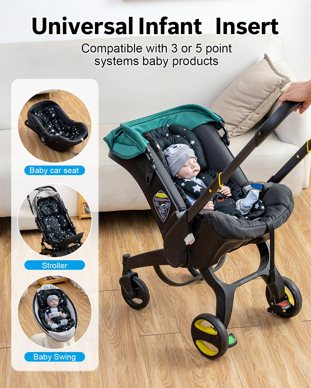 THE KENKYO infant insert 3D mink dot soothes baby and reduces restlessness