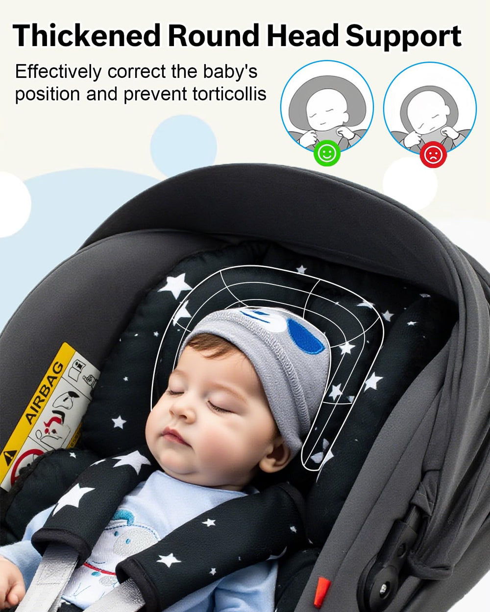 THE KENKYO infant insert breathable air mesh keeps baby cool in warm weather