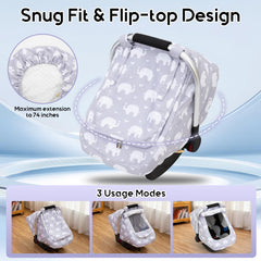 THE KENKYO mesh window offers ventilation while baby remains protected