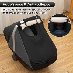 THE KENKYO Winter Baby Car Seat Cover 3D space keeps baby comfortable away from the face