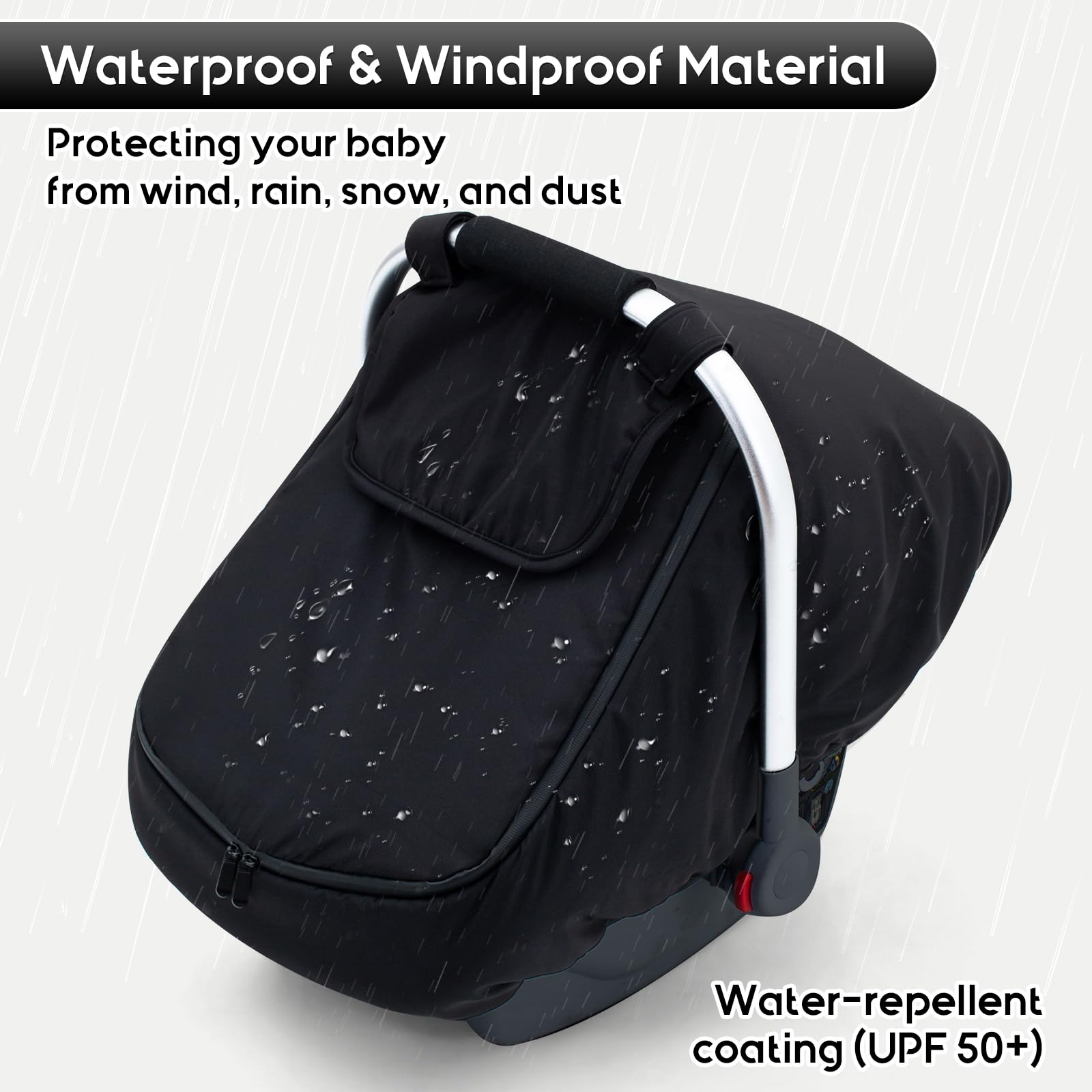 THE KENKYO Winter Baby Car Seat Cover machine washable liner preserves warmth after washing
