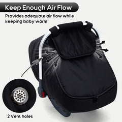 THE KENKYO Winter Baby Car Seat Cover privacy flip for discreet car rides